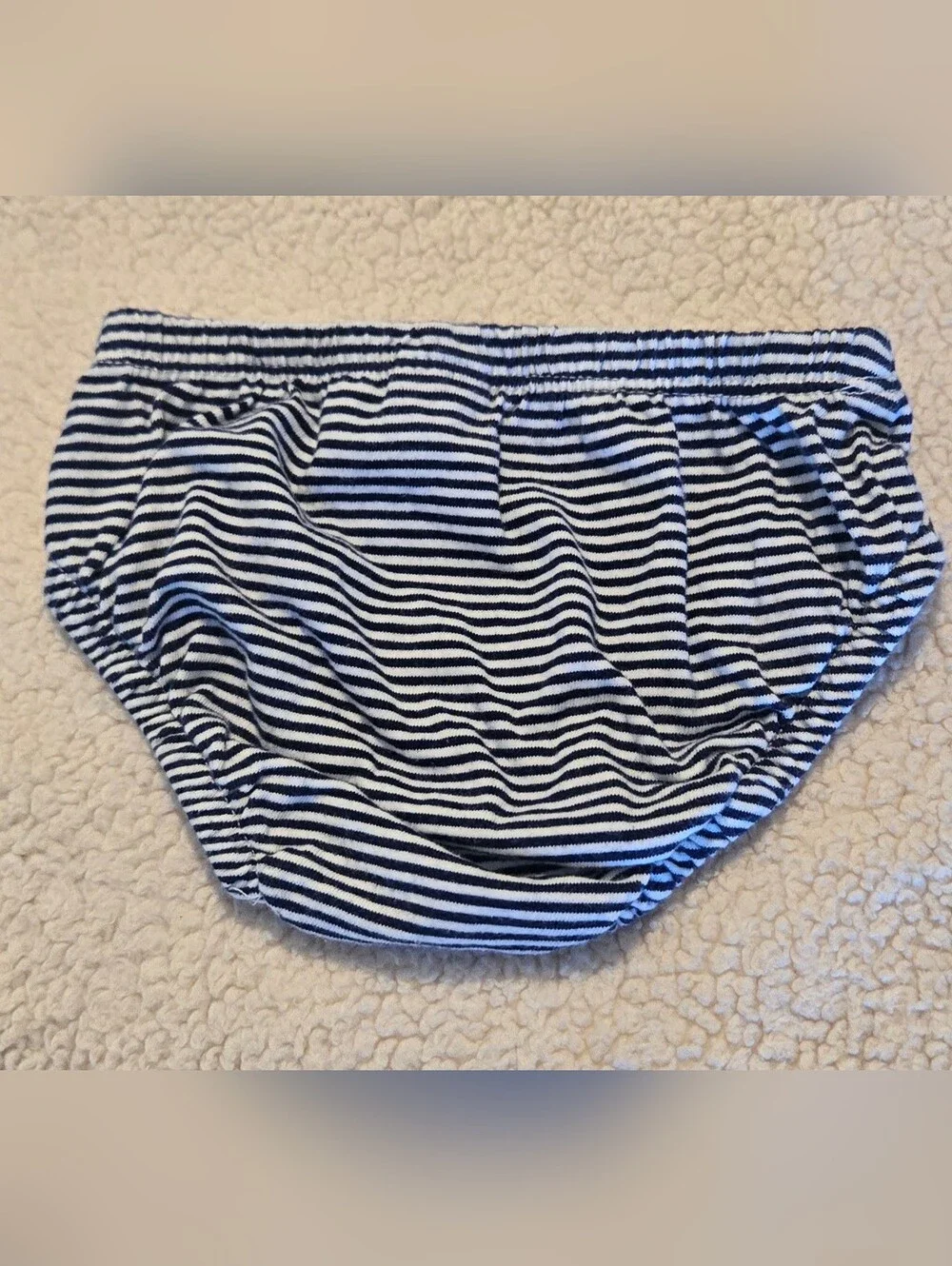 Carter's Navy and White Striped Diaper Cover